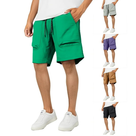 Men's Casual Shorts Workout Black Quick Dry Basketball Shorts Work Casual Shorts with Pockets Quick Dry Loose-Fit Athletic Shorts Gym Workout Shorts for Men