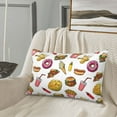 thumbnail image 4 of Plush Throw Pillow Covers, Cute Food Ketchup Potato Chips Pillow Cases with Invisible Zipper, Breathable Microfiber Pillow Cases Standard Size for Sleeping Bedroom Sofa Living Room 14x20, 4 of 5