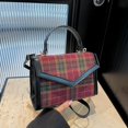 thumbnail image 3 of Bolso retro occidental, otoño 2025, nueva moda, bandolera informal a cuadros, bolso cuadrado pequeño, 3 of 5
