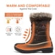 thumbnail image 2 of Dream Pairs Mujeres Botas de nieve impermeables Piel sintética Media pantorrilla con cordones Botas de nieve cálidas de invierno DP-CANADA Dream Pairs DP-CANADA, 2 of 5