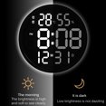 thumbnail image 3 of Reloj Led Digital Reloj Despertador Conciso Redondo Multifuncional Reloj Eléctrico Ajustable Sweethay HA024908-01, 3 of 5