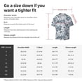 thumbnail image 5 of Rateoe Lilies Flowers Pattern Men's Short Sleeve Classic Shirt, Casual Short-Sleeved Shirt, Lightweight Summer Shirt, Cuban Collar Shirt,Button-Front Shirt-4X-Large, 5 of 5