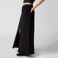 thumbnail image 4 of SXcggal Ladies Casual High Waist Denim Maxi Skirt Slit Front Asymmetric Trim Long Denim Skirt Streetwear Fashionable Comfortable Distinctive Women's Skirt, 4 of 7