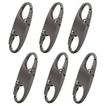 Naisfei 6 Pcs Zipper Clip Theft Deterrent, Zipper Locks for Backpacks, Double Opening Zipper Pull Tab, Keychain Key Holder for Backpacks,Clothing, Suitcase,Purse Closed (Gun black)