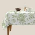 thumbnail image 3 of Sage Green Floral Tablecloth 60x60 Inch Square Vintage Chinoiserie Flower Green Toile Table Cloth Spring Decorative Polyester Stain Resistance Table Cover for Party Picnic Kitchen Decor, 3 of 6