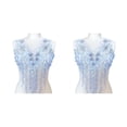 thumbnail image 4 of maskred Sturdy And Durable Lace Applique With 3D Beads And Rhinestones With Materials Are Sturdy And Durable Multiple Colors Light purple B 2Set, 4 of 6