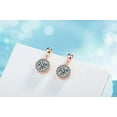 thumbnail image 4 of K-KED Circle Drop Hoop Dangle Stud Earrings 925 Sterling Silver Womens Jewellery-Rose Gold, 4 of 9