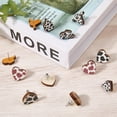 thumbnail image 3 of 6 pares de pendientes de vaquero con dijes de vaquero occidental, dijes de sombrero de vaca, dijes de corazón, postes de madera, dijes de madera natural, pendientes de madera con tachuelas., 3 of 4