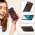 thumbnail image 2 of PU Leather Case for Samsung Galaxy S20 FE 6.5 Inch with Ring Holder Kickstand Card Slots Slim Fit Cover, Soft TPU Bumper Shockproof Non-Slip Protective Phone Case for Samsung Galaxy S20 FE,Coffee, 2 of 17