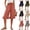 36# Watermelon Red, variant on Cotton Linen Ruffle Hem Culottes for Women 2026 Casual Lightweight Shorts Smocked Waist Wide Leg Short Pants Black XXL
