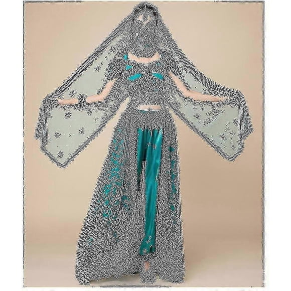 Princess Jasmine For Women Indian Belly Dance Arabian Princess Halloween Carnival Costume Set
