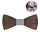 thumbnail image 2 of Pajaritas de madera para hombre, pajaritas ajustables de madera hechas a mano de madera de nogal Natural para fiesta de boda de esmoquin, 2 of 8