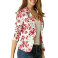 thumbnail image 4 of Allegra K Women's Allover Long Sleeve Notched Lapel Open Front Blazer, 4 of 6