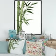 thumbnail image 2 of Designart 'Detail of Dark Green Bamboo and Leaves I' Traditional Framed Canvas Wall Art Print, 2 of 5