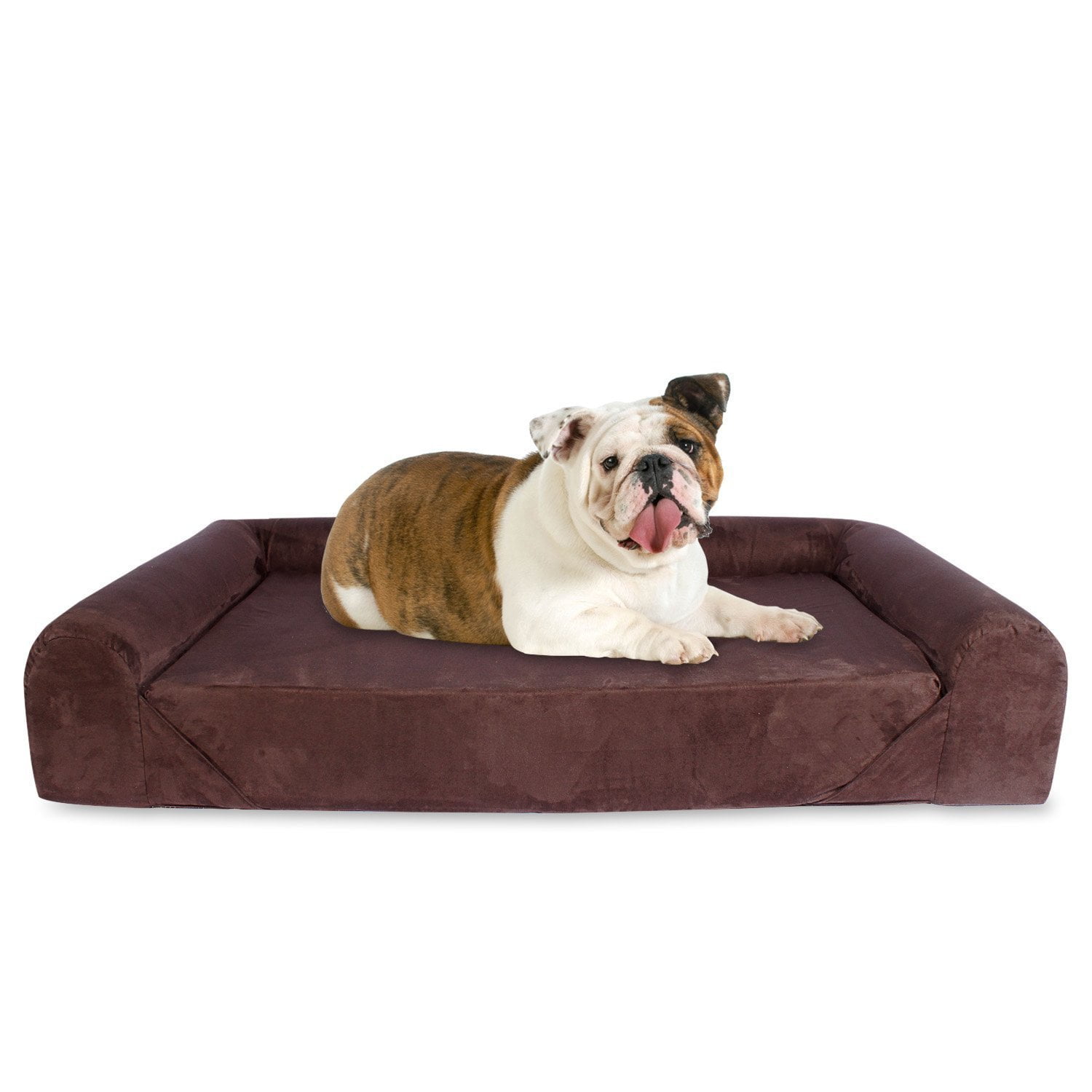 Deluxe Orthopedic Memory Foam Sofa Lounge Dog Bed Large Brown