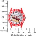 thumbnail image 5 of Cars 3 Lightning McQueen Boys' Red Plastic Time Teacher Watch, 3D Black Plastic Strap, 5 of 6
