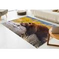 thumbnail image 3 of Brown Bear Resting on a Log Rugs, Modern Rug, Bear Rug, Animal Rugs, Round Rug, Personalized Rug, Office Rug, Soft Rug, Dining Room Rug, 2.6'x9.2' - 80x280 cm, 3 of 8