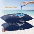 thumbnail image 4 of Lumbar Pillow Covers 20x12 Inch Set of 2, Nautical Anchor Waterproof Outdoor Pillow Covers, Navy Blue Coastal Marine Minimalist Rope Decorative Cushion Pillowcases for Couch, Sofa, Bed, Garden, Patio, 4 of 9