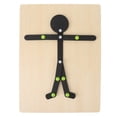 thumbnail image 3 of Wooden Stickman Toy Free Movement Limbs Educational Stick Man Puzzle Toy with 24 Cards, 3 of 5