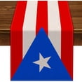 thumbnail image 2 of Puerto Rican Table Runner for Puerto Rico Themed Party Decoration Home Kitchen Dining Room Dinner Linen Table Decor (13.8" x 71"), 2 of 6