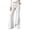 White, variant on Linen Blend Flare Dress Pants for Women High Waist Double Button Loose Bootcut Pants Business Casual Pants with Pockets for Daily office White