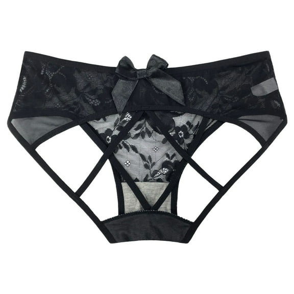 Bigersell Thong Underwear Women Clearance High Waist Underwear Women Bikini Panty Style P-1026 Spandex Thong Panties High Waisted Thong Briefs High Waist Women's Bikini Panties Black One Size