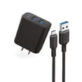 thumbnail image 1 of AEK CYBER G04V8 12W Cargador USB con 2 Puertos, Cargador Tipo V8 Plegable y Portátil para Viajar Com, 1 of 5
