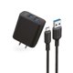 thumbnail image 1 of AEK CYBER G04V8 12W Cargador USB con 2 Puertos, Cargador Tipo V8 Plegable y Portátil para Viajar Com, 1 of 5