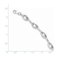 thumbnail image 3 of Real 14kt White Gold Fancy Link Chain Bracelet; 7.5 inch; Lobster (Fancy) Clasp; for Adults and Teens; for Women and Men, 3 of 3