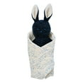 thumbnail image 1 of Manhattan Toy Embroidered Plush Bunny Baby Rattle + Soft Cotton Burp Cloth, 16 x 16 Inches, 1 of 1