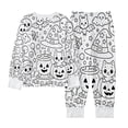 thumbnail image 6 of Shadoumai Halloween Pajamas Ghost Print Hand Paint Pjs Comfortable Shirt and Pant Sleepwear 2 Piece Outfits, 6 of 8