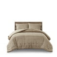 thumbnail image 4 of 3 PCS King/Cal King Chenille Oversized Comforter Set Tan, 4 of 6