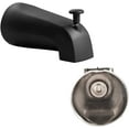 thumbnail image 1 of SENTO Bec de Baignoire Universel Noir Mat avec Inverseur, Robinet de Baignoire en Métal Durable et Robuste avec Inverseur de Douche - Filetage Intérieur IPS 4 Pouces 1/2 Pouces, Noir Mat, 1 of 6