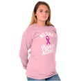 thumbnail image 5 of Breast Cancer No One Fights Alone Women's Long Sleeve T Shirt Brisco Brands S, 5 of 6
