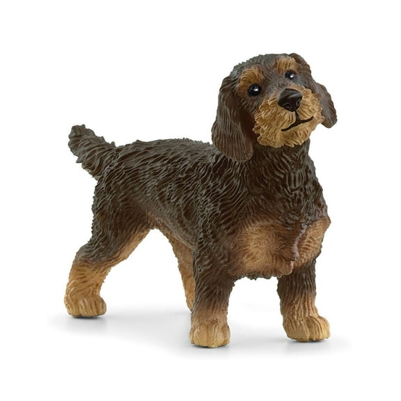 Schleich Farm World - Farm Animal Toy Wire Haired Dachshund Dog Toy Figurine - Kids Ages 3 