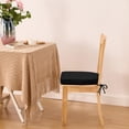thumbnail image 5 of Chair Cushions for Dining Chairs with Ties and Removable Cover, Dining Kitchen Chair Pads with Non-Slip Bottom, High Density Foam Indoor Seat Cushions, 16'' x 16'' x 2'', Set of 4, Black, 5 of 5