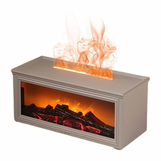 3D Flame Oil Diffuser Humidifier With Remote Control 280ml Aroma Mist Maker For Home Bedroom Atmosphere Timer Auto Off 7 Color LED Night Light