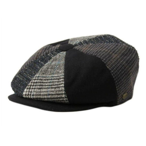 Men's Classic 8 Panel Wool Blend Newsboy Ivy Cap Snap Brim Tweed Gatsby Hat