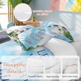 thumbnail image 5 of Summer Oil Painting Texture Twin Size Comforter Set, Watercolor Marine Lighthouse Bedding for All Seasons, 4 Pcs Bed Set, 1 Quiltcover (68"x86") ,1Sheet(67"x116"), 2Pillowcases (30"x20"), 5 of 12