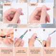 thumbnail image 4 of Pinzas para cutículas, 4 en 1, cortadores de tijeras para quitar cutículas con empujador de cutículas, herramientas de manicura, cortacutículas de acero inoxidable resistente, cortaúñas para reparar, 4 of 5