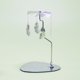 thumbnail image 1 of Candelabro giratorio, bandeja triangular redonda, romántico candelabro de acero inoxidable europeo giratorio con forma de carillón de viento para aromaterapia, para decoración de fiestas en el hogar,, 1 of 5