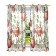 thumbnail image 6 of Yayeee Window Curtains Set of 2 for Living Room Light Filtering 63"x42", Beige Apple Pattern, 6 of 7