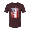 thumbnail image 2 of Wild Bobby American by Birth Christian by The Grace of GOD Inspirational/Christian Men Premium Tri Blend Tee, Cardinal, Medium, 2 of 6