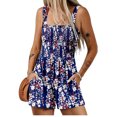 thumbnail image 2 of Colorful Women Jumpsuits Shortalls Floral Loose Fit Coveralls Shortalls Shorts One Piece for Women Beach Casual Hawaiian Fall Summer Jumpsuits Shortalls 2025 S, 2 of 8
