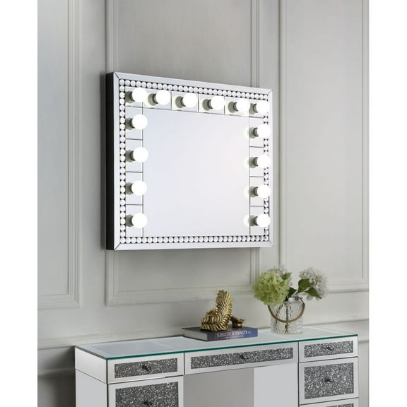 ACME Farai Wall DÉCOR, Mirrored & Faux Crystal Diamonds