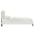 thumbnail image 3 of Modway Sofia Channel Tufted Velvet King Platform Bed in White, 3 of 8