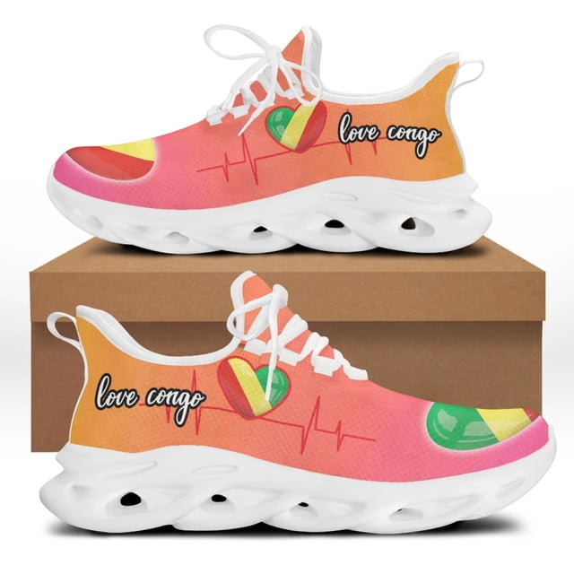 Zapatos casuales de diseño con la bandera de la República del Congo para hombre, zapatillas planas con cordones, resistentes al desgaste, tenis masculino
