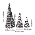 thumbnail image 4 of Wodellrrea Pine Cone Christmas Tree Set, 3 Piece Tabletop Holiday Decoration, Snow Dusted Wooden Tree Centerpieces for Indoor Mantel, Shelf, Dining Table and Rustic Winter Home Decor, 4 of 7