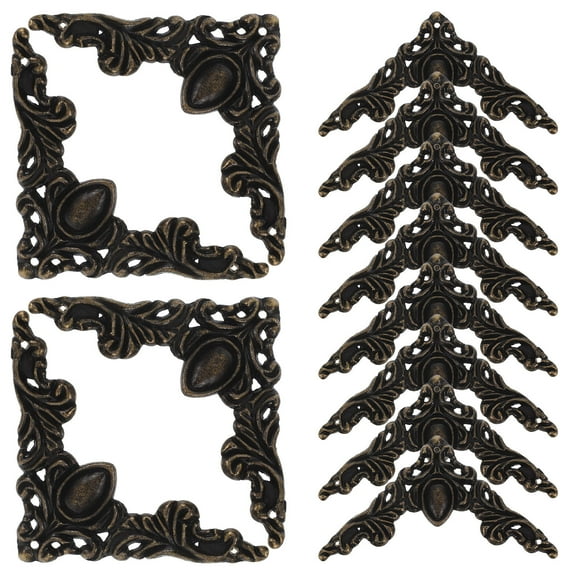 FRCOLOR 12pcs Metal Box Corner Protectors Edge Guard Protector Small Edge Corner Guard Tables Corner Covers for Furniture Corners Decoration