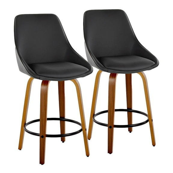 LumiSource Diana 26" Fixed-Height Counter Stool - Set of 2
